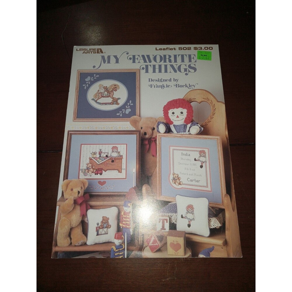 Leisure Arts Leaflet 502 My Favorite Things Cross Stitch
